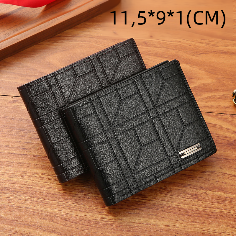 Stylish Men's Short Wallet with Large Capacity and Card Slots