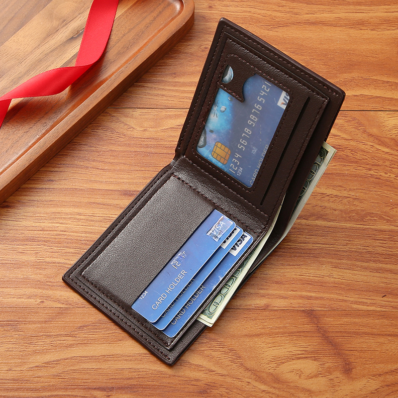 Stylish Men's Short Wallet with Large Capacity and Card Slots