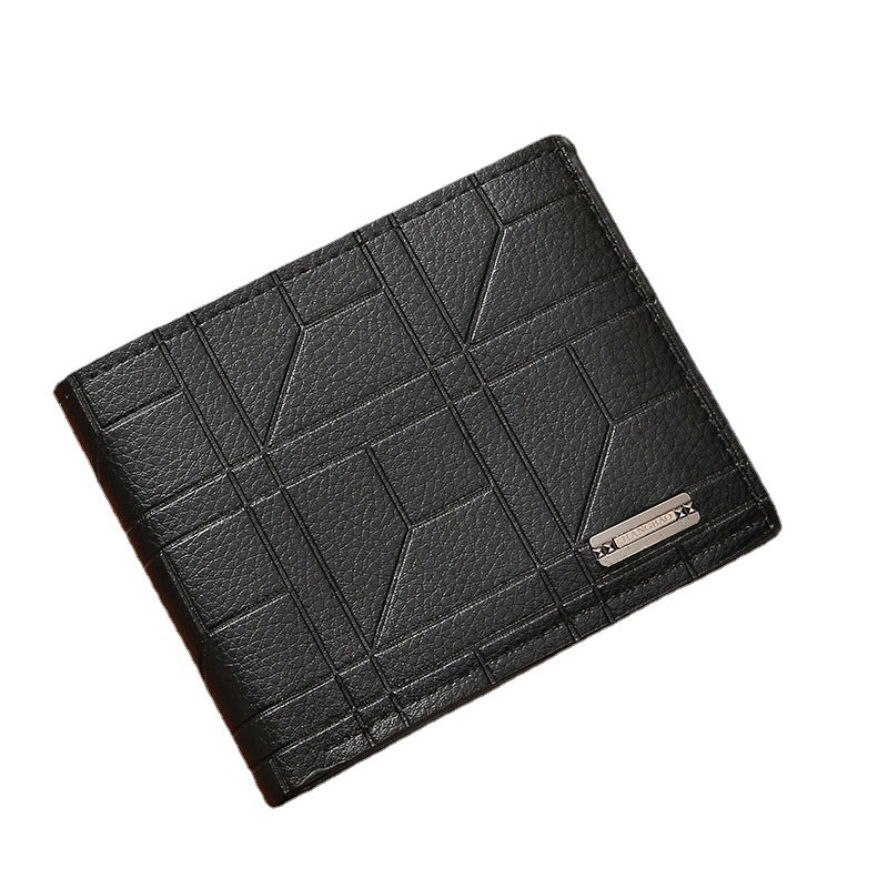 Stylish Men's Short Wallet with Large Capacity and Card Slots