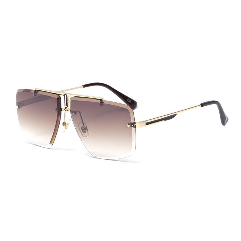 Stylish Men's Sunglasses, Frameless Square Design