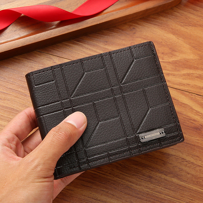 Stylish Men's Short Wallet with Large Capacity and Card Slots