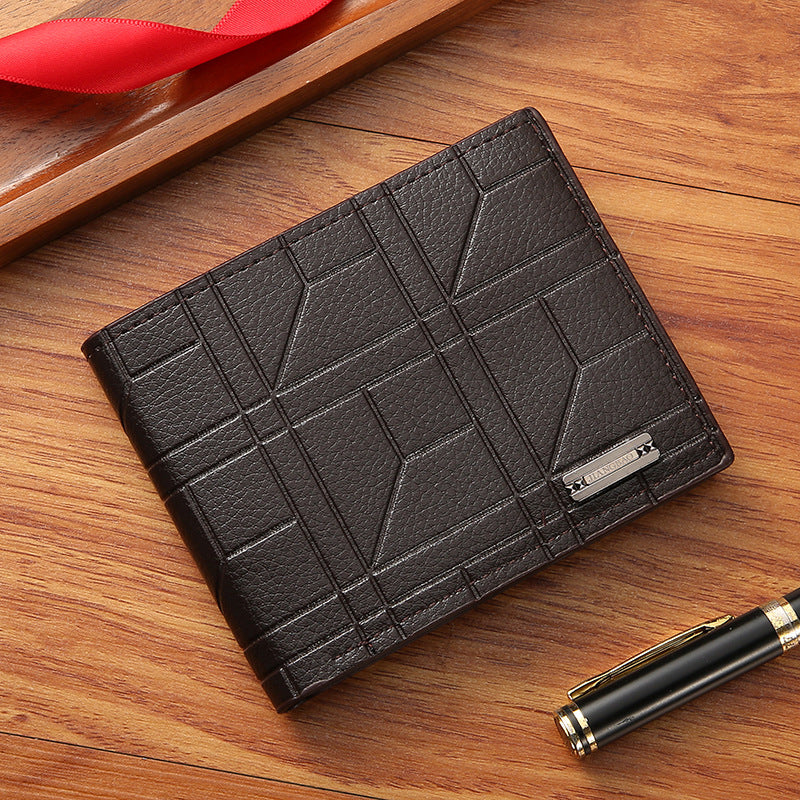Stylish Men's Short Wallet with Large Capacity and Card Slots