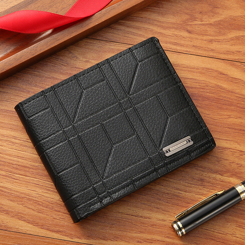 Stylish Men's Short Wallet with Large Capacity and Card Slots