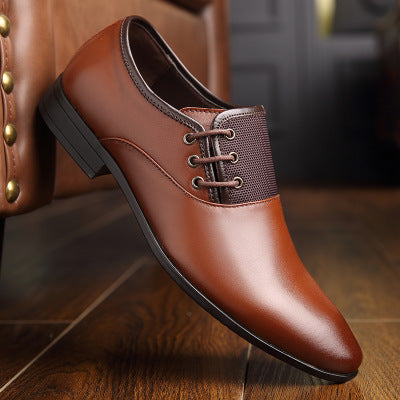 46 Leather Business Formal Pointed Shoes (Size 45)