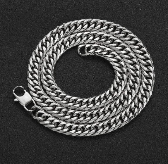 Stainless Steel Cuban Link Chain Hip Hop Necklace