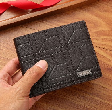 Stylish Men's Short Wallet with Large Capacity and Card Slots