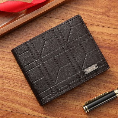 Stylish Men's Short Wallet with Large Capacity and Card Slots